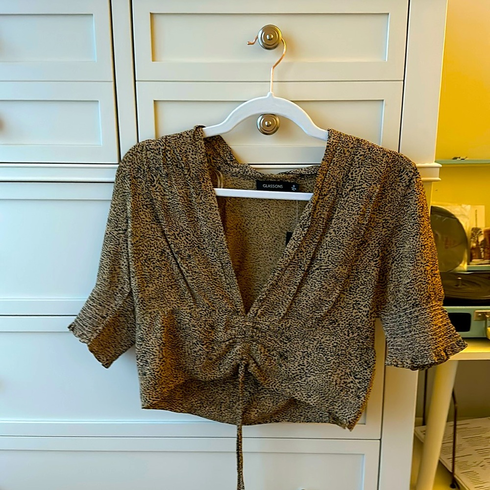 Cheetah print blouse